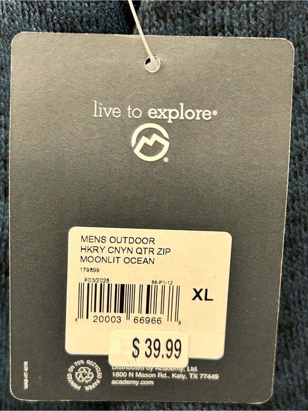 NWT Magellan Outdoors Men's Blue Lightweight Quarter-Zip Shirt Jacket Size XL - Picture 4 of 14